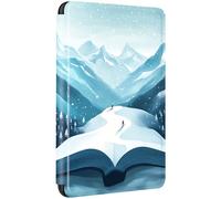 Coque Kindle Paperwhite 10e Génération 2018 Cuir Flip Silicone Etui Ultra Mince Auto Veille Réveil Case Aurore Route du Livre Motif PU + TPU Protection Housse pour Kindle Paperwhite 4 (10)