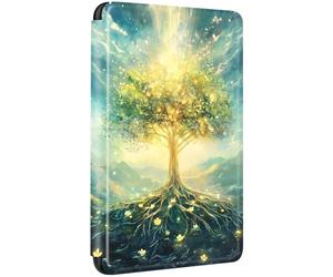 Coque Kindle Paperwhite 10e Génération 2018 Cuir Flip Silicone Etui Ultra Mince Auto Veille Réveil Case Aurore Route du Livre Motif PU + TPU Protection Housse pour Kindle Paperwhite 4 (3)