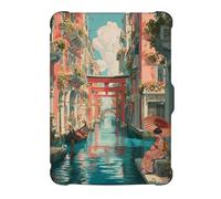 Coque Kobo Clara HD 2018 Etui Cuir Silicone Flip 360° Automatique Veille ou Réveil Magnétique Case Airbag Antichoc Arbre Chat Orange Décontracté Etanche Housse pour Kobo Clara 2018 HD Écran 6" (9)