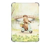 Coque Kobo Clara HD 2018 Etui Cuir Silicone Flip 360° Automatique Veille ou Réveil Magnétique Case Airbag Antichoc Fleur Le Chat Saute Etanche Housse pour Kobo Clara 2018 HD Écran 6" (9)