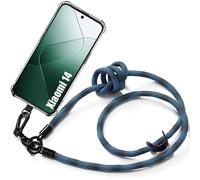 Coque Lanière Pour Xiaomi 14, Antichoc Protection Renforcée Avec Lanière Robuste Bleu - E.F.Connection