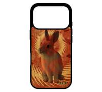 Coque Lapin Pour Iphone 17 Pro En Bois Veritable Silicone Nain Etui Orange Case Mandala 4g Telephone Design Texture Animal Joli De
