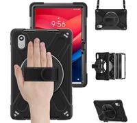 Coque Lenovo Idea Tab K11 2ème Gén 11" TB-336FU TB-336ZU 2025, Antichoc Armure Robuste Étui avec Support Rotatif, Dragonne et Bandoulière Réglable, TPU and PC Housse pour Lenovo Idea Tab K11 2ème Gén
