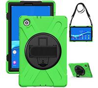 Coque Lenovo Tab M10 FHD Plus TB-X606F TB-X606X 10.3", Antichoc Armure Robuste Étui avec Support Rotatif, Dragonne et Bandoulière Réglable, TPU and PC Housse pour Lenovo Tab M10 FHD Plus TB-X606F/X