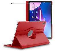 ebestStar Housse Lenovo Tab M10 Plus 10.6 (Gen 3) – PU cuir rotatif 360° + verre trempé Rouge