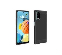 Coque LG K62 / K52 Souple Coins Renforcés Carbone Effet Brossé Noir