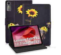 Coque Libro Étui Pour Lenovo Tab P12 12.7 Zoll Tablet 2023 Tablette Housse Cover Protection Étuis Avec Pu Cuir Et Stand - Gänseblümchen Elefant