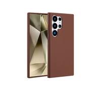 Accezz Coque Liquid Silicone avec MagSafe pour Samsung Galaxy S24 Ultra - New Tea Brown