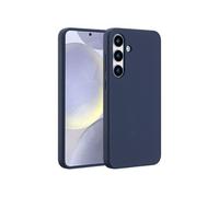 Accezz Coque Liquid Silicone avec MagSafe pour Samsung Galaxy S25 Plus - Bleu foncé