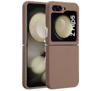 Coque Liquid Silicone avec MagSafe Samsung Galaxy Z Flip 5 Marron clair Accezz