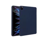Coque Liquid Silicone avec porte-stylet pour iPad Pro 12.9 (2022) / Pro 12.9 (2021) / Pro 12.9 (2020) - Bleu foncé
