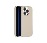 Accezz Coque Liquid Silicone pour Apple iPhone 15 Pro - Stone