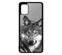 Coque Loup A71 Silicone Portable Animaux Alpha Noir Animal SM-A715F Effet 4G Gris louve Dessin Lupus Design Telephone pour Samsung Galaxy