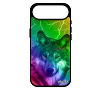 Coque Loup Pour Iphone 17 Air Silicone Vert Gel Animal Alpha De Protection Rigide Noir Multicolore Arc En Ciel Design Eclair Louve