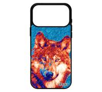 Coque Loup Pour Iphone 17 Pro Max Silicone Design Moderne Rouge Gel Dessin Animaux Antichoc Multicolore Solide Portable Cover