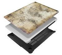 Coque MacBook Air 13'' 2017 Rigide Ultra-Résistante Carte du Monde - Beige Beige G