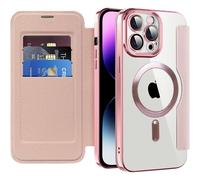 Coque Magn¿¿Tique Compatible Avec Iphone 15,Housse En Cuir Pu Flip Pochette Portefeuille ¿¿Tui Avec Emplacement Carte Coque De T¿¿L¿¿Phone Transparent Coque Pour Iphone 15