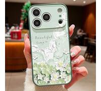 Coque magnétique compatible avec iPhone 15 Pro, compatible avec les coques de protection militaires MagSafe contre les chutes, joli imprimé floral en relief, coque de protection intégrale en TPU