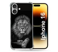 Coque Magnétique Compatible Magsafe Pour Iphone 16 Plus Animal Lion Majestueux