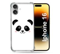 Coque Magnétique Compatible Magsafe Pour Iphone 16 Plus Animal Panda Blanc