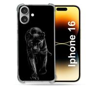 Coque Magnétique Compatible Magsafe Pour Iphone 16 Plus Animal Panthère Noire