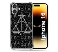 Coque Magnétique Compatible Magsafe Pour Iphone 16 Pro Harry Potter Hollows Triangle Noir