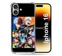 Coque Magnétique Compatible Magsafe Pour Iphone 16 Pro Manga My Hero Academia Noir