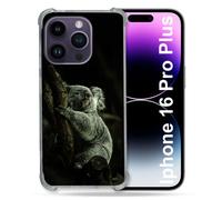 Coque Magnétique Compatible Magsafe Pour Iphone 16 Pro Plus Animal Koala Noir