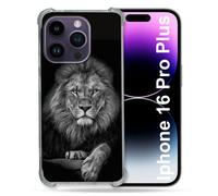 Coque Magnétique Compatible Magsafe Pour Iphone 16 Pro Plus Animal Lion Majestueux