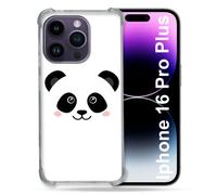 Coque Magnétique Compatible Magsafe Pour Iphone 16 Pro Plus Animal Panda Blanc