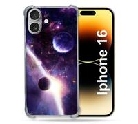 Coque Magnétique Compatible Magsafe Pour Iphone 16 Univers Planete Stellaire