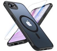 Coque Magnétique Compatible Magsafe Pour Iphone 16e / Iphone Se 4 (2025) 6,1"" - Protection Militaire, Verre Trempé 9h, Mat Translucide Antichoc - Noir