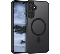 Coque Magnétique Compatible Magsafe Pour Samsung Galaxy A25 5g - Housse Slim Translucide Mat, Anti-Chocs Niveau Militaire, Protection Caméra Et Écran, Anti-Rayures, Noir