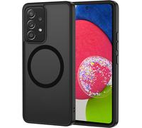 Coque Magnétique Compatible Magsafe Pour Samsung Galaxy A52 / A52s 5g - Dos Pc Mat Translucide, Bumper Tpu Antichoc, Protection Caméra - Noir