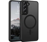 Coque Magnétique Compatible Magsafe Pour Samsung S21 Fe 5g - Recharge Sans Fil, Antichoc & Anti-Rayures, Finition Translucide Mate, Protection Niveau Militaire - Noir