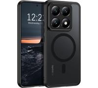 Coque Magnétique Compatible Magsafe Pour Xiaomi 14t 5g ¿ Protection Anti-Chocs Niveau Militaire, Dos Mat Translucide Anti-Rayures, Bords Tpu Noir