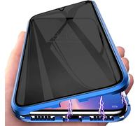 Coque Magnétique Confidentialité Pour Huawei Mate 50 - Protège¿Écran Vie Privée Intégré, Adsorption Magnétique, Cadre Métal & Verre Trempé 360°, Bleu