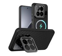 Coque magnétique en fibre d'aramide Nillkin compatible avec le Xiaomi 15 Pro CarboProp avec béquille anti-chute et lentille en TPU(Half Coverage)