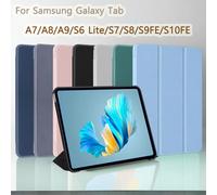 Coque magnétique en silicone, étui pour Samsung Galaxy Tab A7 A8 A9 Plus S6 Lite S7 S8 S9 S10 FE 10.4 11 X200 X210 X110 T500 P610 P620 Lavender