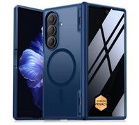 Coque Magnétique for Samsung Galaxy Z Fold 7, avec Protection D'écran De Confidentialité, Coque Intégrale Fine Et Antichoc.(Blue Shadow)