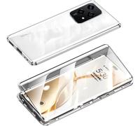 Coque Magnétique Honor 200 Lite - Cadre Aluminium 360° Avec Verres Trempés Avant/Arrière Et Protection Appareil Photo - Transparent Argent