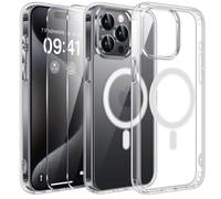 Coque Magnétique - HQSELECTION - pour iPhone 15 PRO - 2 Verres Trempés - Compatible avec MagSafe - Transparent