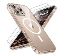 Coque Magnétique - HQSELECTION - pour iPhone 16 Pro Max - 2 Verres Trempés - Compatible avec MagSafe - Transparent
