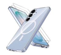 Coque Magnétique - HQSELECTION - pour Samsung Galaxy S26 5G - 2 Verres Trempés - Compatible Avec MagSafe - Transparent