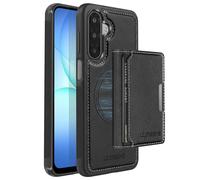 Coque Magnétique pour Galaxy A17 avec Porte-cartes Amovible et Support Noir