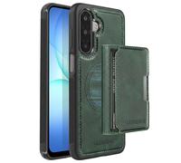 Coque Magnétique pour Galaxy A17 avec Porte-cartes Amovible et Support Vert foncé