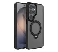 Coque Magnétique pour Galaxy S26 Ultra Antichoc avec Anneau Rotatif 360° Noir