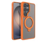 Coque Magnétique pour Galaxy S26 Ultra Antichoc avec Anneau Rotatif 360° Orange