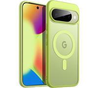 Coque Magnétique Pour Google Pixel 10/10 Pro 2025, Compatible Avec Magsafe Et Chargeur Pixelsnap, Étui Housse Antichoc À Dos Translucide Mat (Vert Citron)