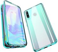 Coque Magnétique Pour Huawei P40 Lite E / Y7p - Pare-Chocs Métallique 360° Avec Verre Trempé Double Face Transparent (Vert)